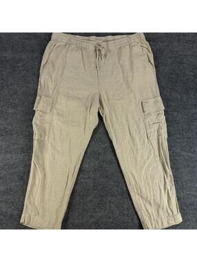 Gap Beige‎ Linen Cotton Blend Cargo Easy Pants XL - Summer, Spring, Beach, Euro